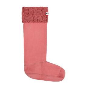 Hunter Kids Cable Knit Cuff Welly Boot Socks Rhodonite Pink Size XS 8284